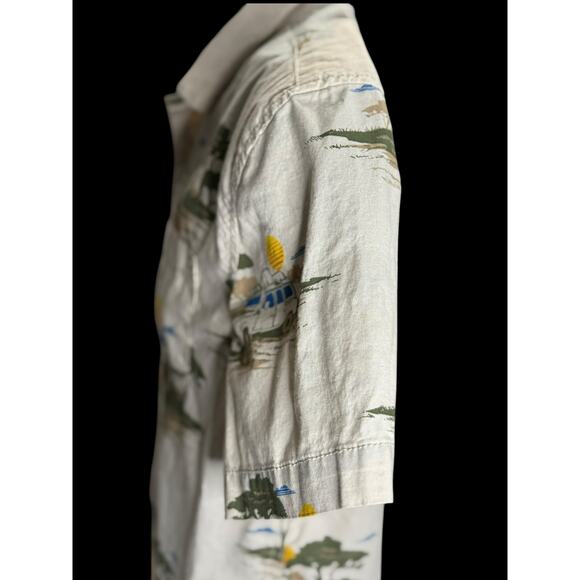 Safari Print Button Up Shirt XL Men’s 18/20 Elephant Giraffe Arizona Jean Co - Picture 6 of 12